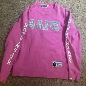 Bathing Ape Pink Pullover/ BAPE